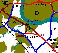 Detailkarte Neuss-Sd